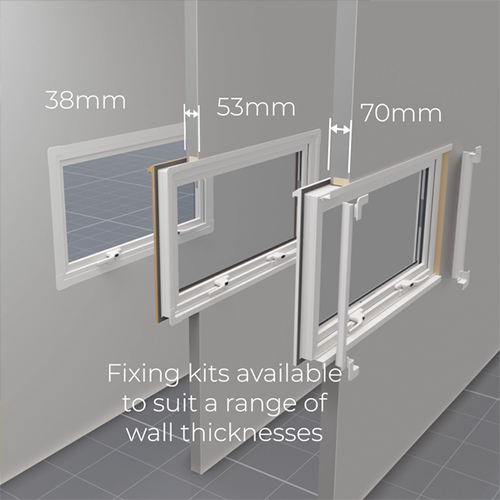 Style 1 - Non Opening - Fixed Narrowboat Windows