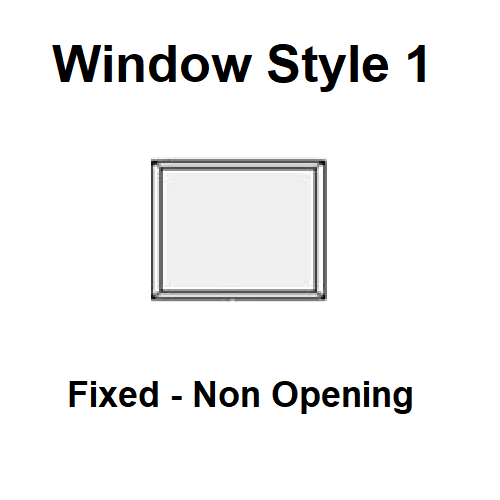 Style 1 - Non Opening - Fixed Narrowboat Windows